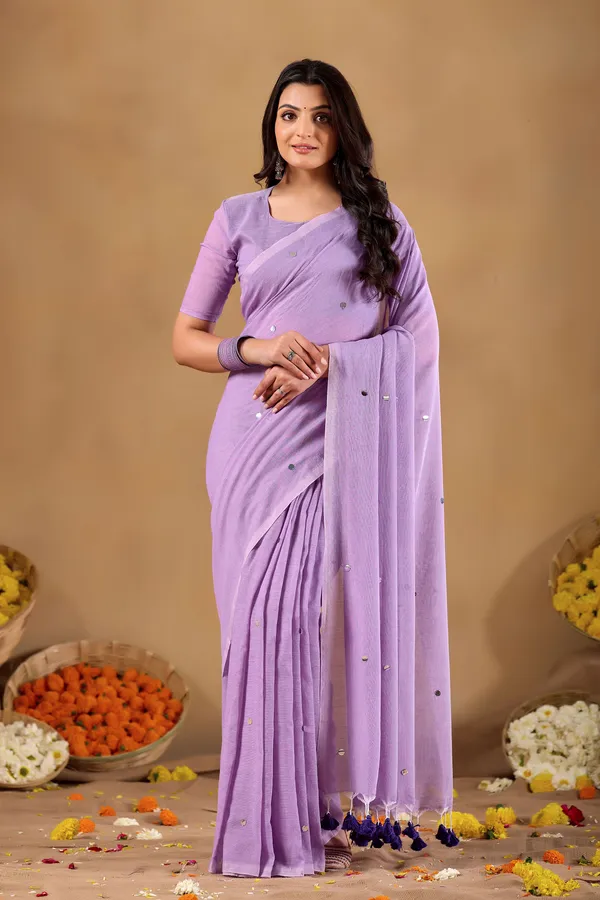 Lavnder_Handloom_Gini_Cotton_Saree