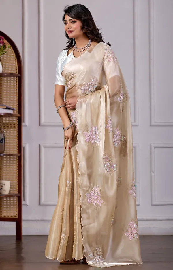 Beige_Jimmy_Choo_Saree_with_Sequin_Embroidery_|_Elegant_Party_Wear