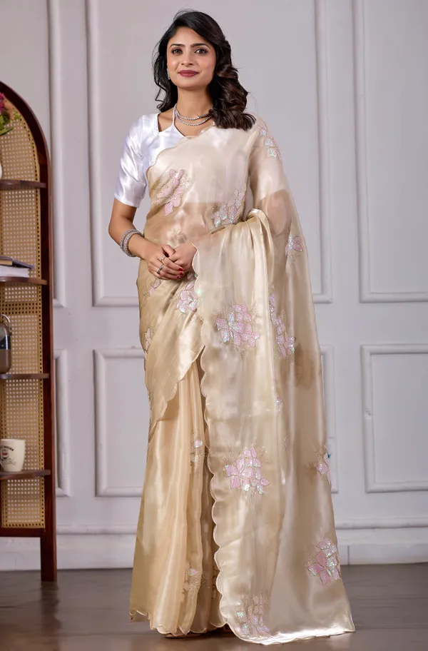 Beige_Jimmy_Choo_Saree_with_Sequin_Embroidery_|_Elegant_Party_Wear