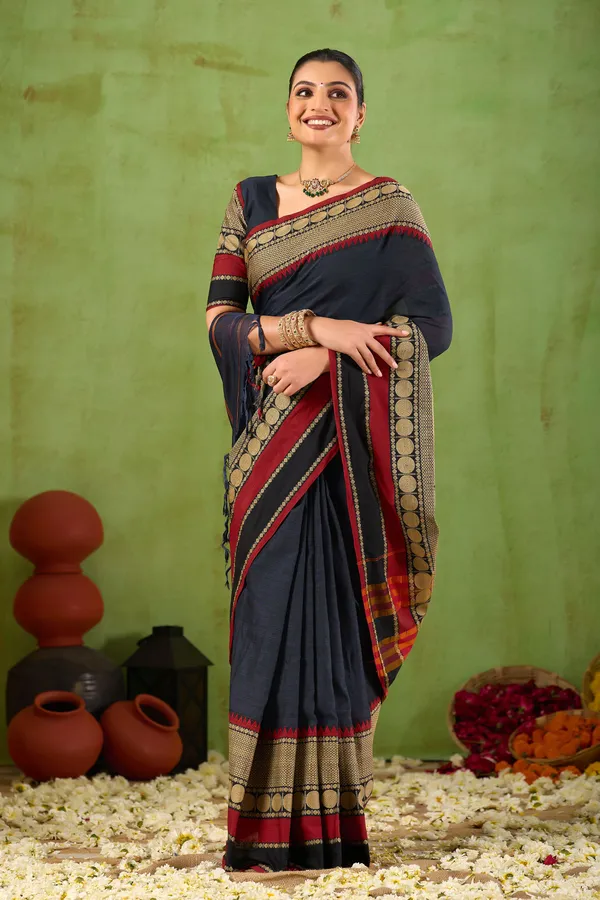 Black_Narayanpet_Mercerized_Cotton_Saree