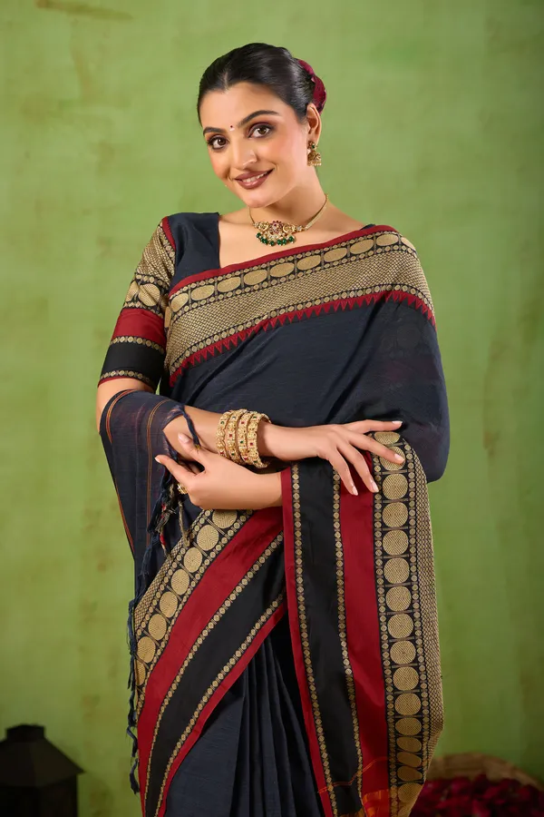 Black_Narayanpet_Mercerized_Cotton_Saree