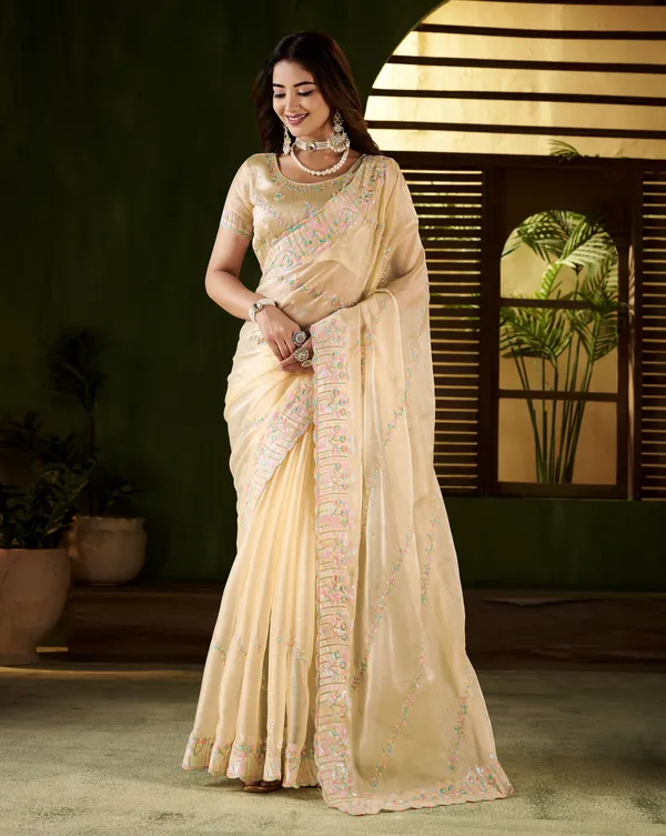Beige_Jimmy_Choo_Fabric_Saree_with_Multi_Thread_Embroidered_Work_for_Women