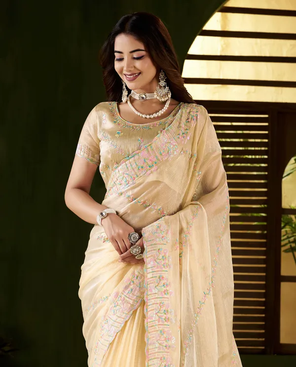 Beige_Jimmy_Choo_Fabric_Saree_with_Multi_Thread_Embroidered_Work_for_Women