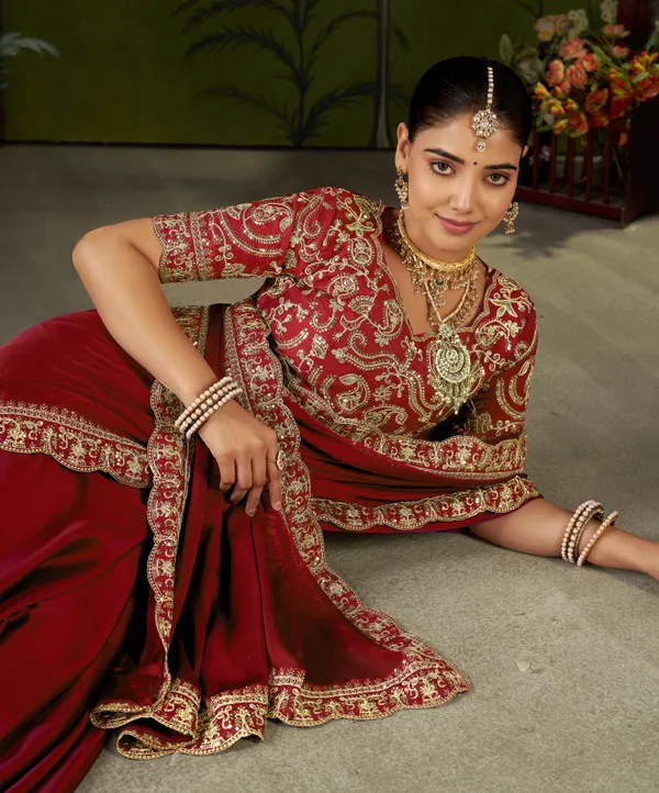 Red_Rangoli_Silk_Embroidered_Cutwork_Lace_Saree_for_Women_with_Designer_Blouse_Piece