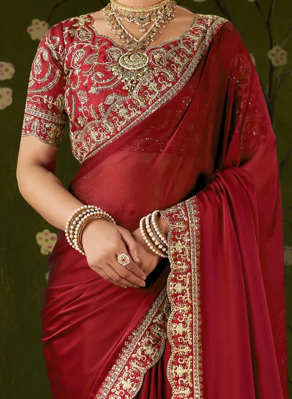 Red_Rangoli_Silk_Embroidered_Cutwork_Lace_Saree_for_Women_with_Designer_Blouse_Piece