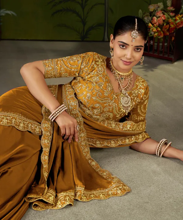 Mustard_Black_Rangoli_Silk_Saree_with_Embroidered_Designer_Blouse_Piece
