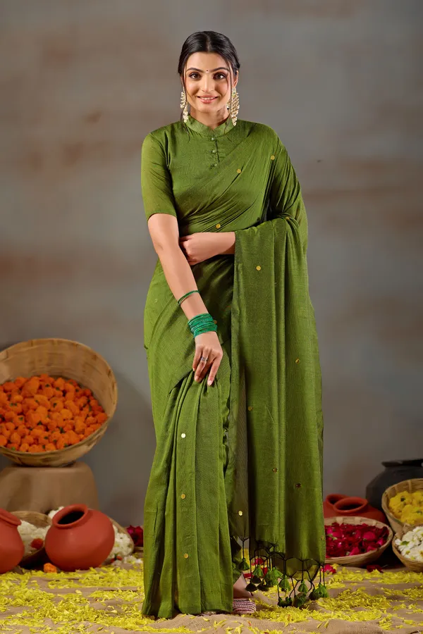 Green_Handloom_Gini_Cotton_Saree