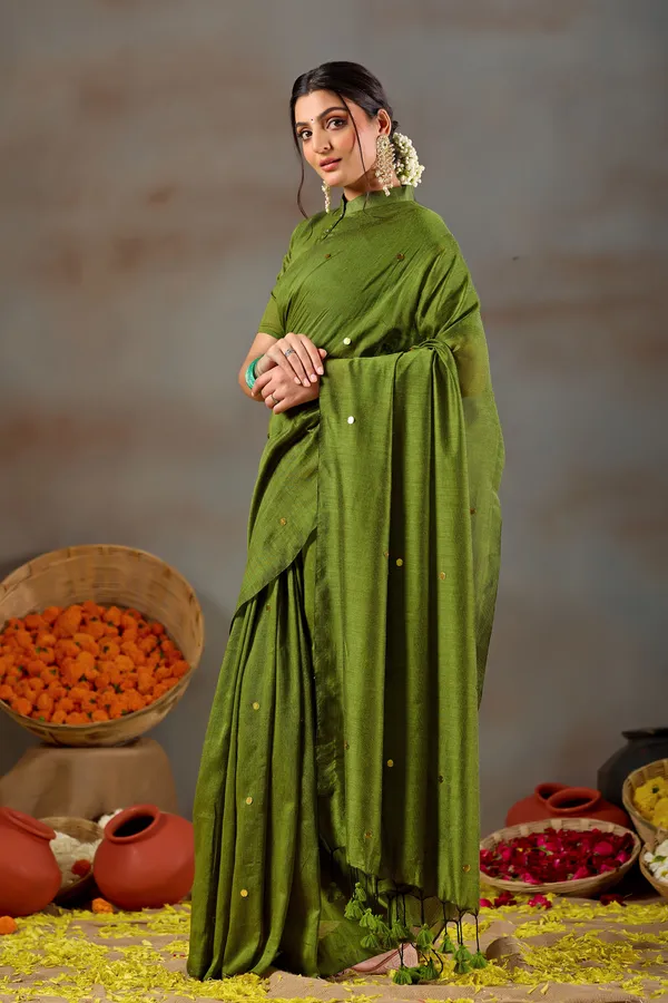 Green_Handloom_Gini_Cotton_Saree