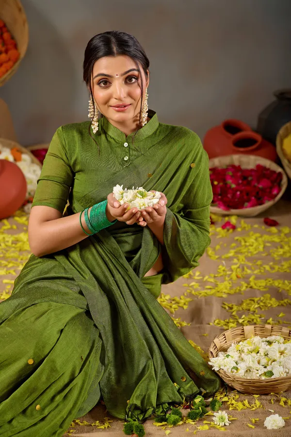 Green_Handloom_Gini_Cotton_Saree