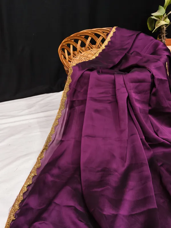 New_Party_Wear_Rangoli_Silk_Wine_color_saree_with_Blouse_and_stone_lace_Border
