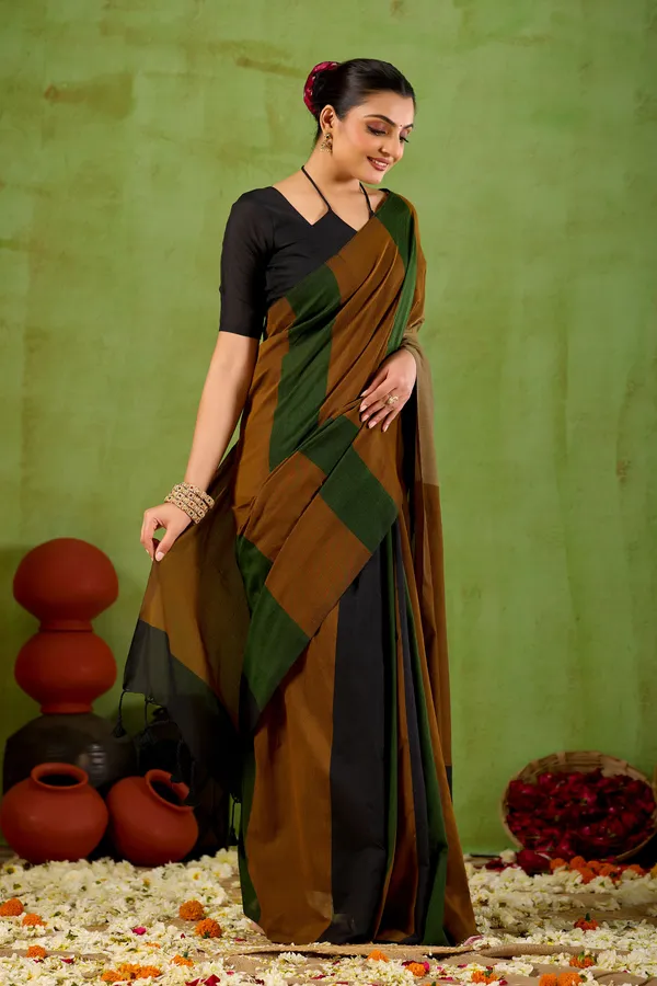 Green_Handloom_Khadi_Cotton_Saree