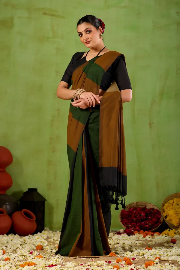 Green_Handloom_Khadi_Cotton_Saree