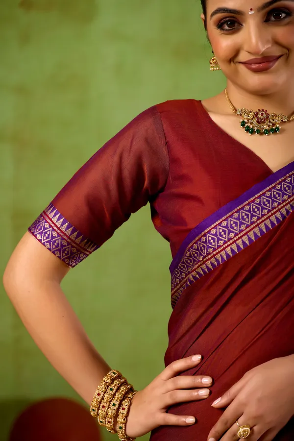 Maroon_Narayanpet_Mercerized_Cotton_Saree
