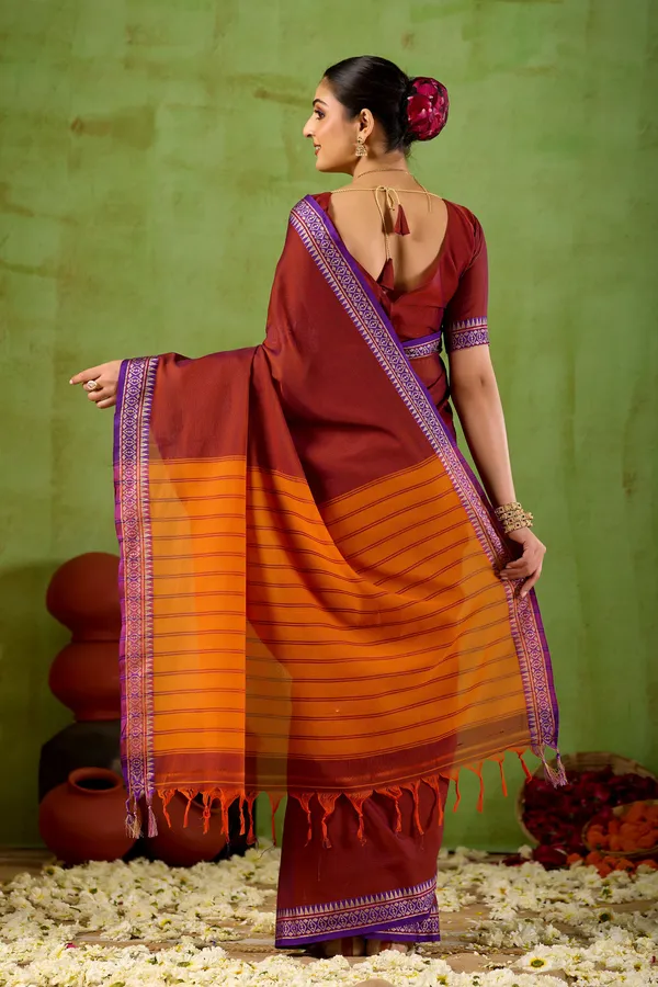Maroon_Narayanpet_Mercerized_Cotton_Saree