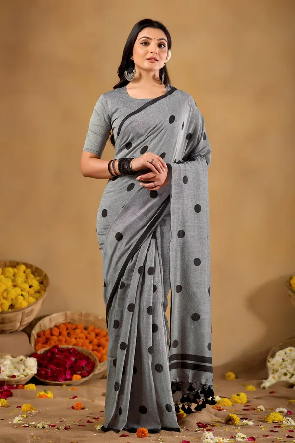 Grey_Handloom_Print_Cotton_Saree