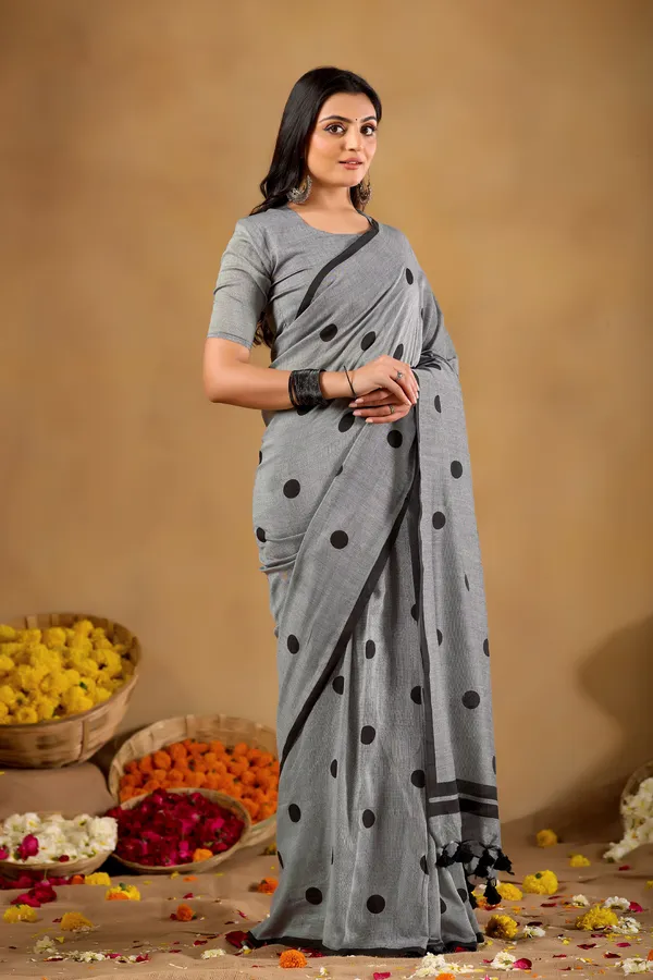 Grey_Handloom_Print_Cotton_Saree
