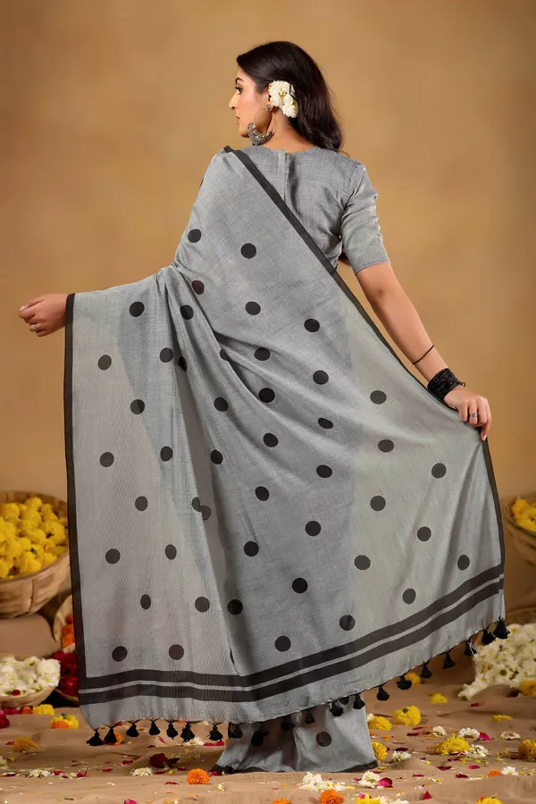 Grey_Handloom_Print_Cotton_Saree