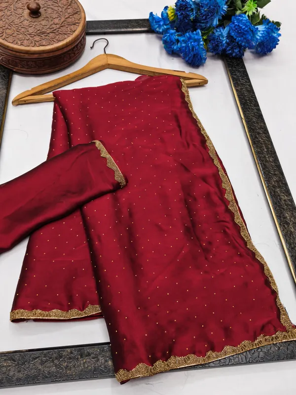 Premium_Maroon_Rangoli_Silk_Saree_with_Golden_Pearl_Work_&_Fancy_Embroidered_Lace_Border