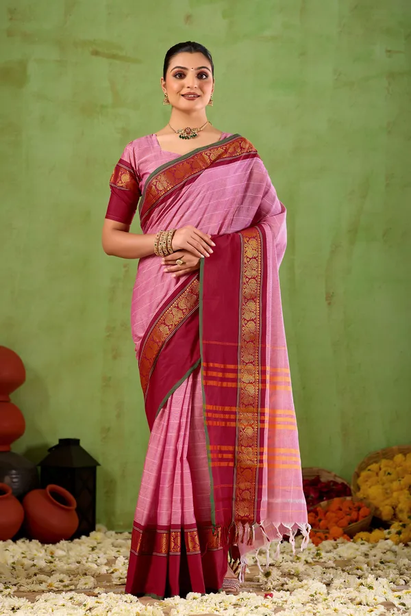 Pink_Narayanpet_Mercerized_Cotton_Saree