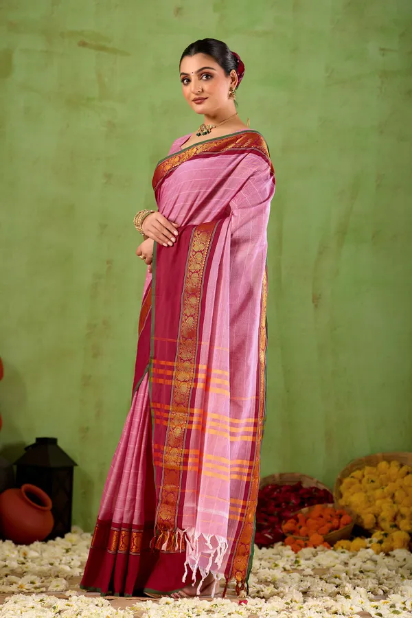 Pink_Narayanpet_Mercerized_Cotton_Saree