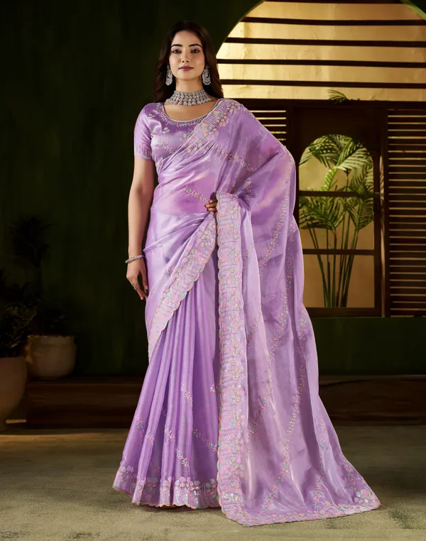 Lavender_Jimmy_Choo_Fabric_Saree_with_Multi_Thread_Embroidered_Work_for_Women