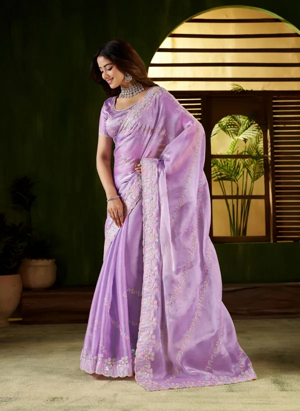 Lavender_Jimmy_Choo_Fabric_Saree_with_Multi_Thread_Embroidered_Work_for_Women