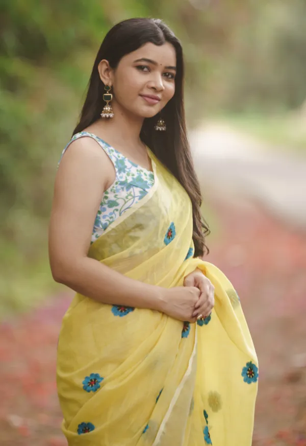 Yellow_Colour_Linen_Saree_(With_Unstitched_Blouse_Piece)_(For_Women)
