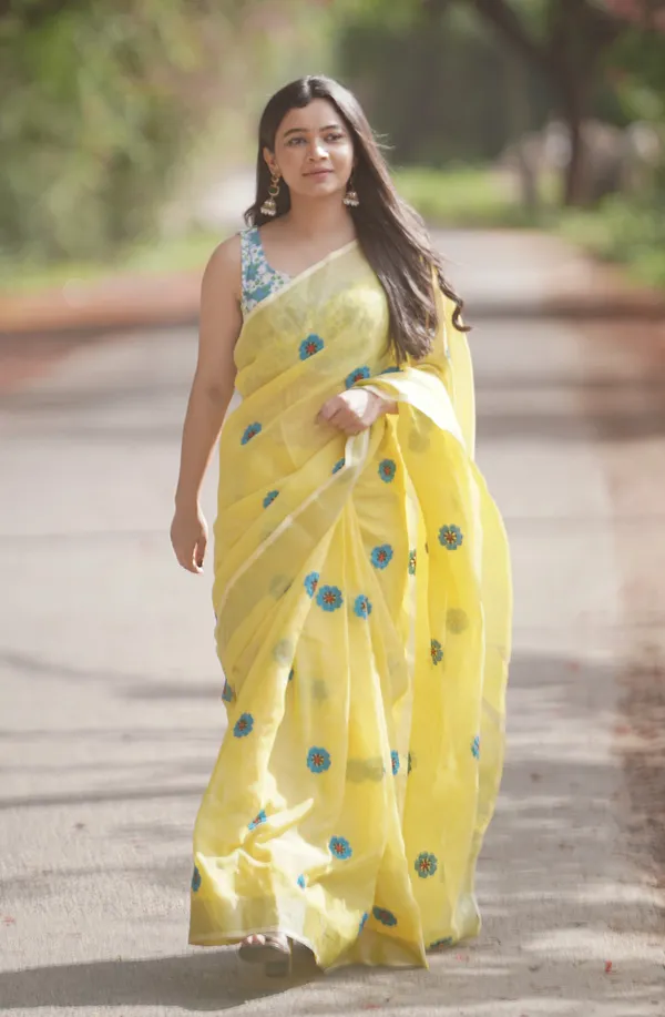Yellow_Colour_Linen_Saree_(With_Unstitched_Blouse_Piece)_(For_Women)