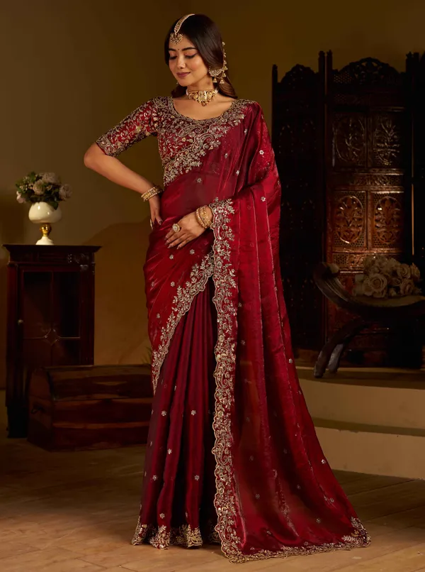 Maroon_Colour_Satin_Silk_Saree_with_Heavy_Embroidery_Work_Blouse_Designer_Wedding_&_Party_Wear_Ethnic_Saree_for_Women