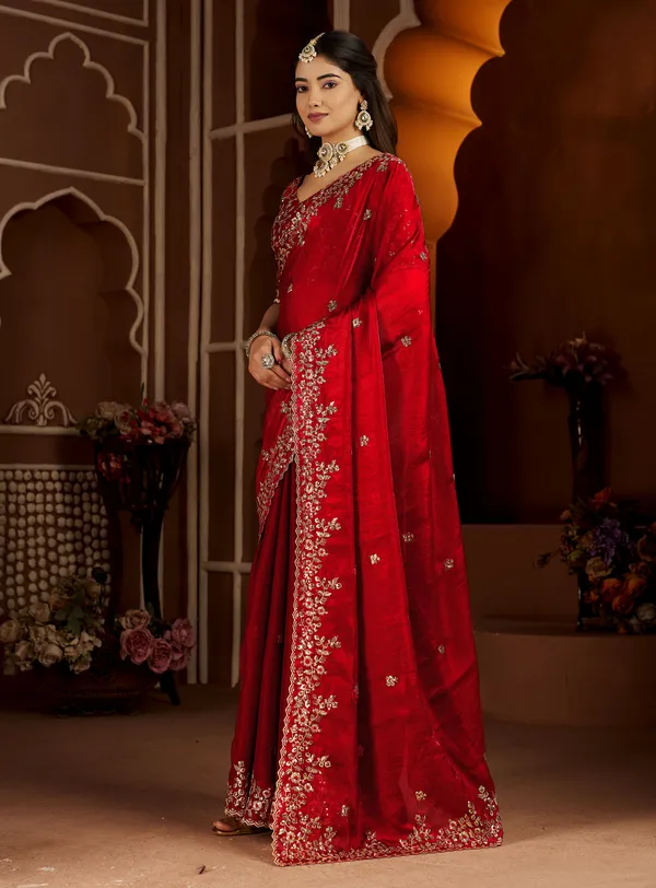 Red_Colour_Satin_Silk_Saree_with_Heavy_Embroidery_Work_Blouse_Designer_Wedding_&_Party_Wear_Ethnic_Saree_for_Women
