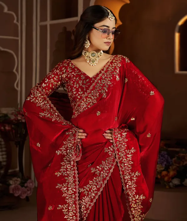 Red_Colour_Satin_Silk_Saree_with_Heavy_Embroidery_Work_Blouse_Designer_Wedding_&_Party_Wear_Ethnic_Saree_for_Women