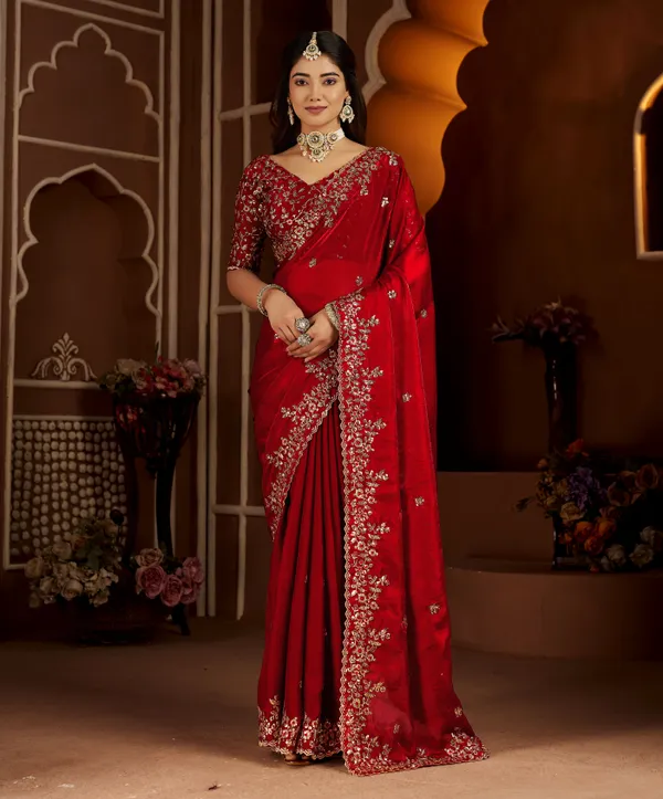 Red_Colour_Satin_Silk_Saree_with_Heavy_Embroidery_Work_Blouse_Designer_Wedding_&_Party_Wear_Ethnic_Saree_for_Women