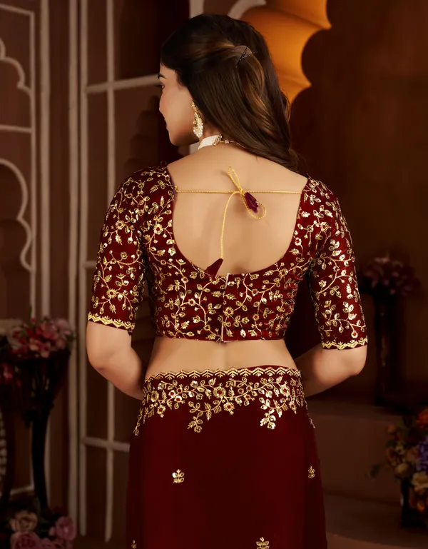 Maroon_Colour_Satin_Silk_Saree_with_Heavy_Embroidery_Work_Blouse_Designer_Wedding_&_Party_Wear_Ethnic_Saree_for_Women