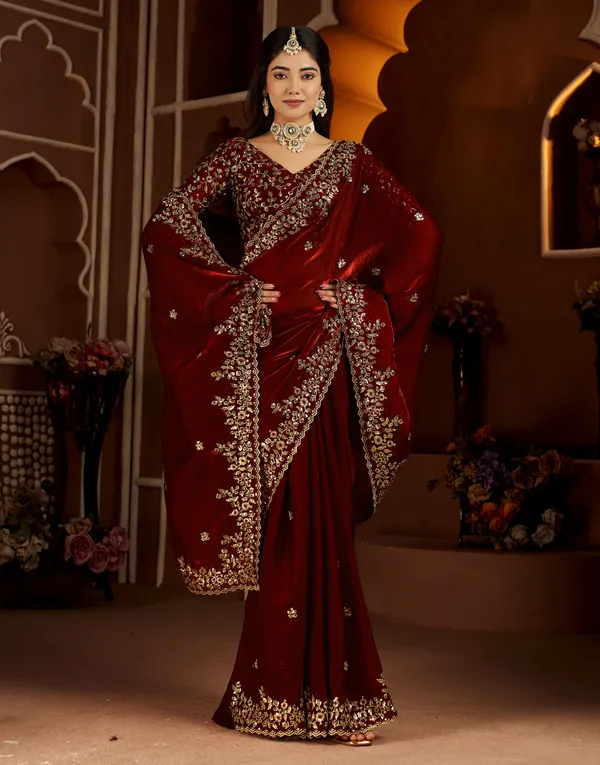 Maroon_Colour_Satin_Silk_Saree_with_Heavy_Embroidery_Work_Blouse_Designer_Wedding_&_Party_Wear_Ethnic_Saree_for_Women