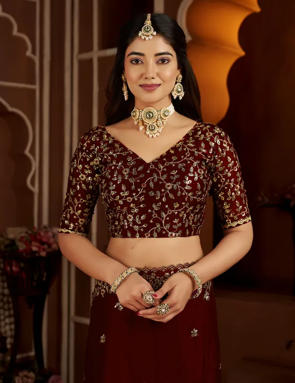 Maroon_Colour_Satin_Silk_Saree_with_Heavy_Embroidery_Work_Blouse_Designer_Wedding_&_Party_Wear_Ethnic_Saree_for_Women