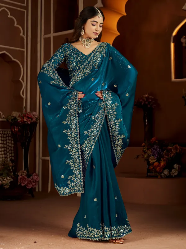 Rama_Colour_Satin_Silk_Saree_with_Heavy_Embroidery_Work_Blouse_Designer_Wedding_&_Party_Wear_Ethnic_Saree_for_Women