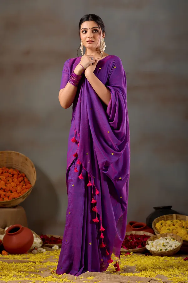 Purple_Handloom_Gini_Cotton_Saree