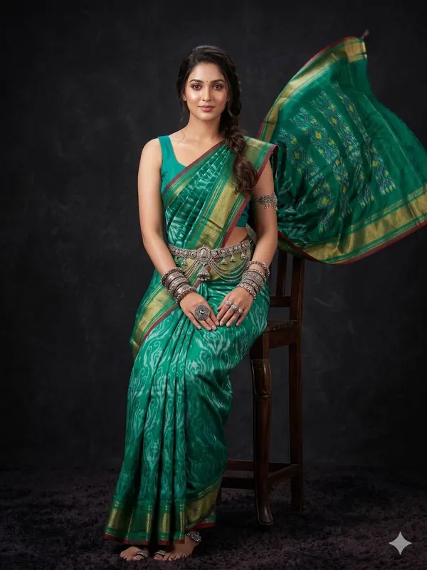 Kalamkari_Designer_Printed_And_Dolla_Silk_Fabric_Sarees