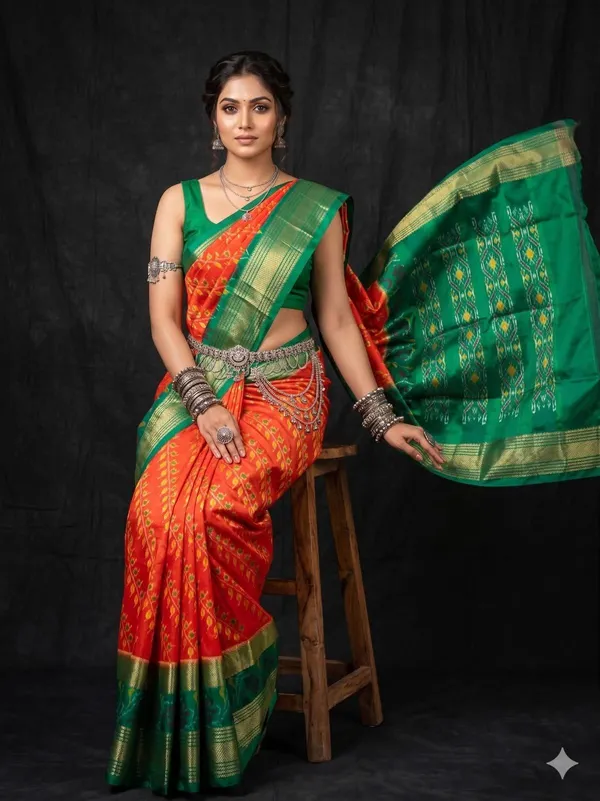 Kalamkari_Designer_Printed_And_Dolla_Silk_Fabric_Sarees