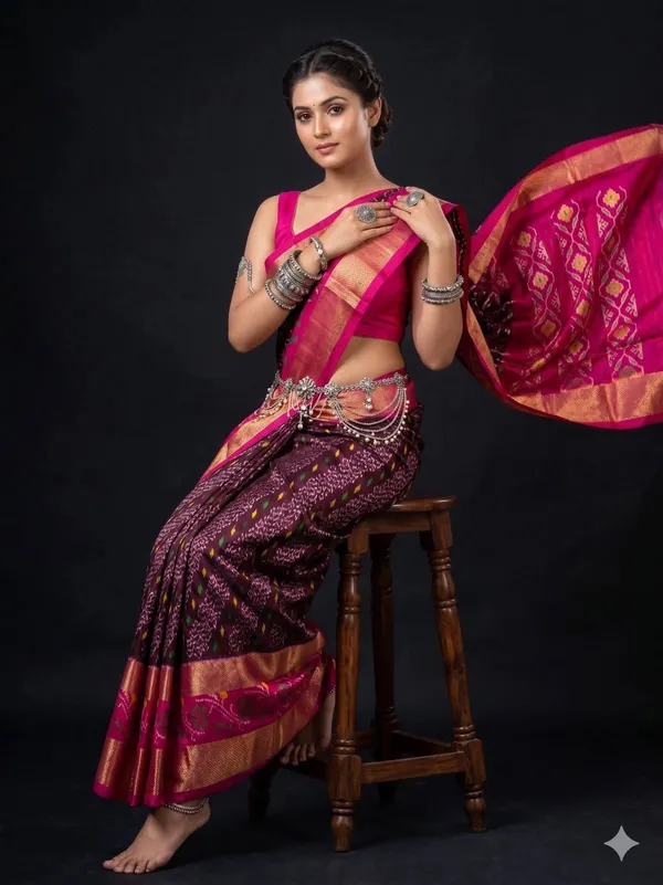 Kalamkari_Designer_Printed_And_Dolla_Silk_Fabric_Sarees