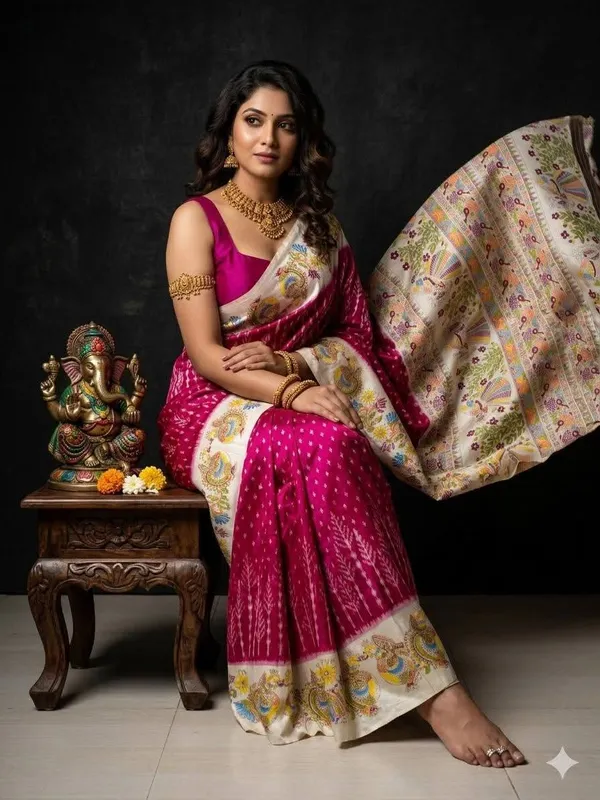 Pochammpalli_Designer_Printed_And_Dolla_Silk_Fabric_Sarees