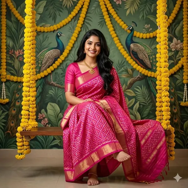Pochampalli_Designer_Printed_And_Dolla_Silk_Fabric_Sarees