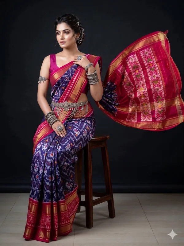 Kalamkari_Designer_Printed_And_Dolla_Silk_Fabric_Sarees