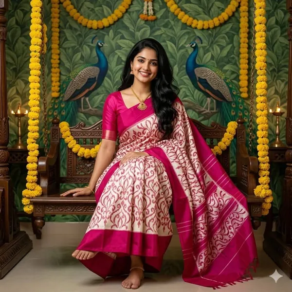 Pochampalli_Designer_Printed_And_Dolla_Silk_Fabric_Sarees