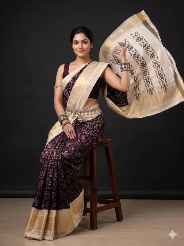 Kalamkari_Designer_Printed_And_Dolla_Silk_Fabric_Sarees