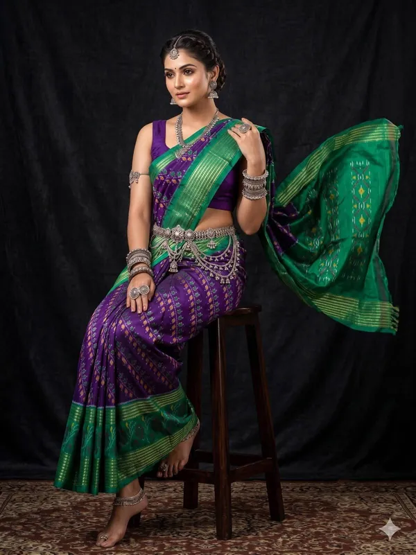 Kalamkari_Designer_Printed_And_Dolla_Silk_Fabric_Sarees