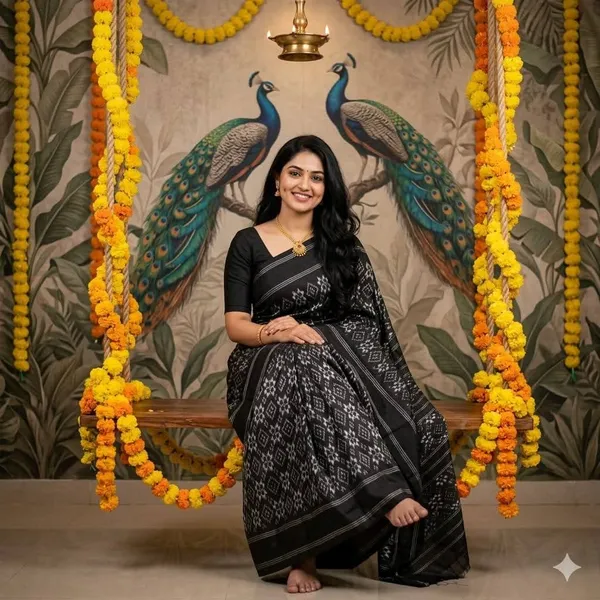 Pochampalli_Designer_Printed_And_Dolla_Silk_Fabric_Sarees