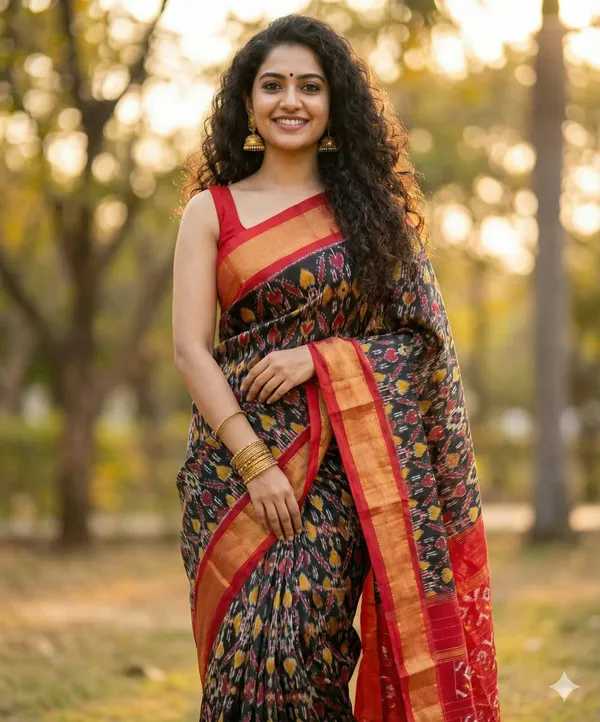 Pochampalli_Designer_Printed_And_Dolla_Silk_Fabric_Saree