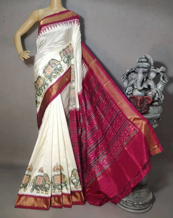 Pochampalli_Designer_Printed_And_Dolla_Silk_Fabric_Sarees