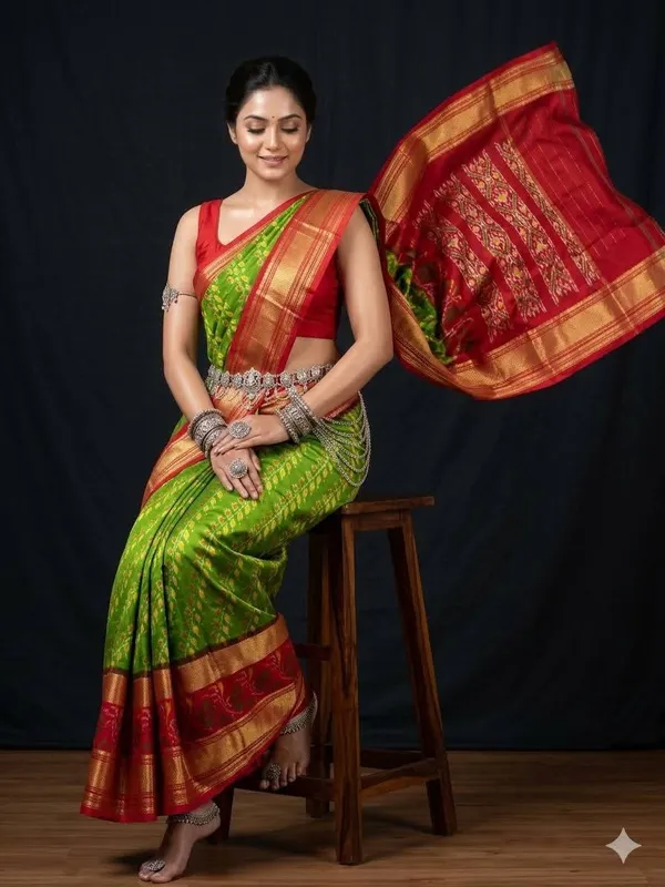 Kalamkari_Designer_Printed_And_Dolla_Silk_Fabric_Sarees